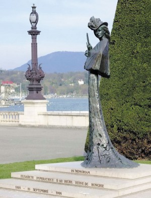  Памятник Сисси на набережной Монблан, Женева