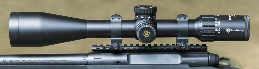  Выбор бюджетного прицела для высокоточной стрельбы — даже более сложная задача, чем выбор винтовки. Модель Nikko Stirling 6-24x50 Diamond Long Range отличается очень неплохой оптикой и функциональностью при крайне невысокой стоимости 