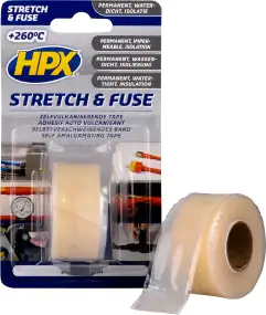 Клейкая стрічка HPX Stretch&Fuse 25мм 3м Прозора