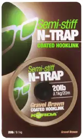 Повідковий матеріал Korda N-Trap Semi Stiff 20m 15lb Gravel Brown