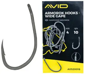 Крючок карповый Avid Carp Armorok Hooks Wide Gape #6 (10 шт/уп)