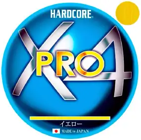 Шнур Duel Hardcore X4 Pro 200m #0.6/0.13mm 12/lb5.4kg ц:yellow