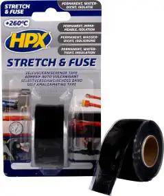 Клейкая стрічка HPX Stretch&Fuse 25мм 3м Чорна