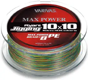 Шнур Varivas Avani Jigging 10x10 Max Power PE X8 600m (multicolor) #6.0/0.405mm 85lb/38.5kg