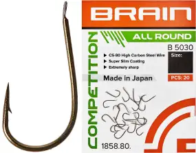 Крючок Brain All Round B5030 #16 (20 шт/уп) ц:bronze