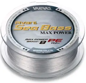 Шнур Varivas New Avani Sea Bass Max Power PE 150m (серый) #1.0/0.165mm 20.2lb/9.1kg