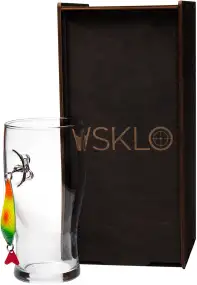 Пивной бокал Vsklo с блесной в упаковке