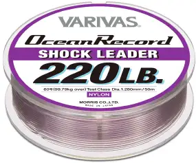 Шоклидер Varivas Ocean Record Shock Leader 50m (фиолет.) #40/1.050mm 150lb/68.038kg