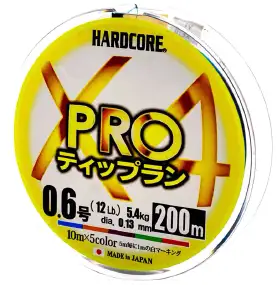 Шнур Duel Hardcore X4 Pro 200m #0.4/0.11mm 8lb/3.6kg ц:5 color