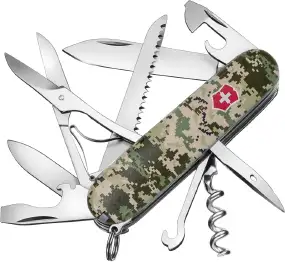 Нож Victorinox Huntsman Army Пиксель красное лого 1.3713.3_W3941p