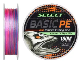 Шнур Select Basic PE Multicolor 100m 0.22mm 30lb/13.6kg