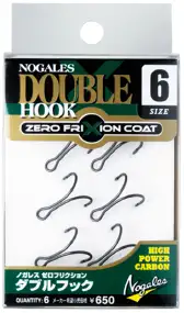 Двойник Varivas Nogales Zero Friction Double Hook №6 (6шт/уп)