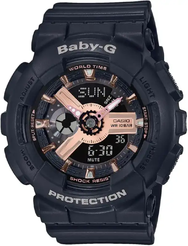 Часы Casio BA-110RG-1AER Baby-G. Черный