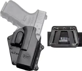 Кобура Fobus для Glock 17/19 с креплением на ремень/кнопкой фиксации скобы спускового крючка