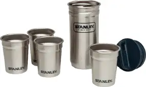 Набор Stanley Adventure SS Shot Glass Set (4 рюмки Adventure Combo в футляре) ц:стальной