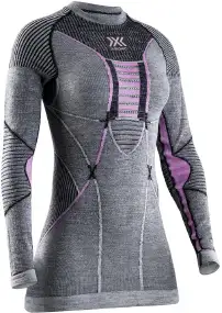 Термокофта X-Bionic Apani 4.0 Merino Shirt Round Neck Long Sleeve Women S Black/Grey/Magnolia