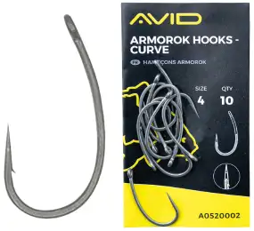 Крючок карповый Avid Carp Armorok Hooks Curve #4 (10 шт/уп)