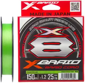 Шнур YGK X-Braid Braid Cord X8 150m #2.0/0.235mm 30lb/13.5kg