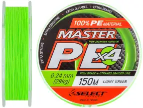 Шнур Select Master PE 150m (салат.) 0.24 мм 29кг