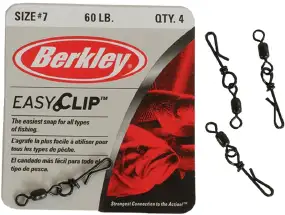 Вертлюжок с застежкой Berkley Mc Mahon Easy Clip Snaps/Swivels 5 sizes 80lb (4шт/уп) Black