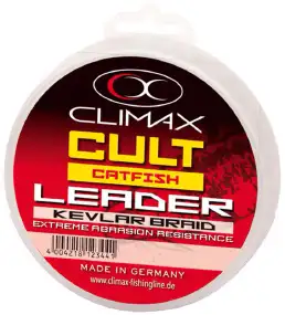Поводковый материал Climax Cult Catfish Kevlar Leader 1.00mm 100kg 20m ц:olive