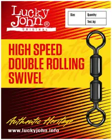 Вертлюжок Lucky John High Speed Double Rolling Swivel №3/0 100кг (5шт/уп)