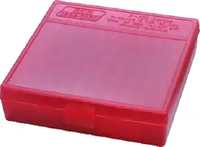 Коробка MTM для патронов кал. 17 HMR; 22WMR. на 100 патронов ц:красный