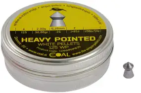 Пули пневматические Coal Heavy Pointed кал. 6.35 мм 2.0 г 125 шт/уп