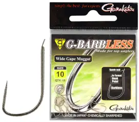 Крючок Gamakatsu G-Barbless Wide Gape Maggot №16 (15шт/уп)