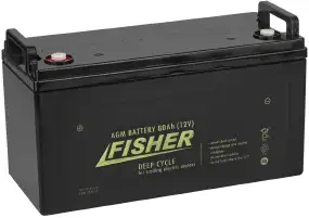 Электромотор Fisher 26 + AGM аккумулятор Fisher 80Ah
