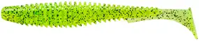 Силикон FishUP U-Shad 3" #055 - Chartreuse/Black (9шт/уп)