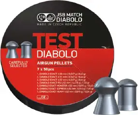 Пули пневматические JSB Diabolo Exact Test. Кал. 4.52 мм. Вес - 0.51/0.54/0.67/0.87 гр. 350 шт/уп