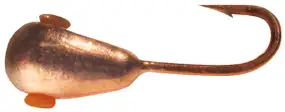 Мормышка вольфрамовая Shark Капля с отверстием 0.39g 3.0mm крючок D18 гальваника ц:медь