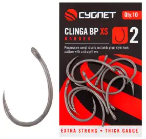 Крючок карповый Cygnet Clinga BP XS №4 (10шт/уп)