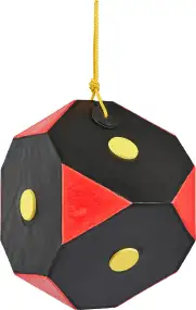 Мішень для стрільби Yate Cube Polimix 6. 30x30x30 см. 40 lbs Black / Red
