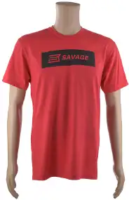 Футболка Savage Short sleeve T-Shirt/Black Savage box logo 2XL Червоний