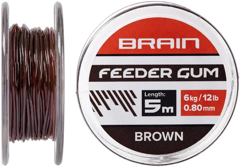 Амортизирующая резина Brain Feeder Gum 0.6mm 8lb/4kg (5m) ц:коричневый