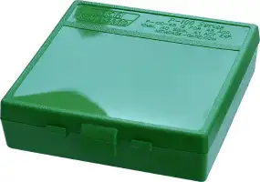 Коробка для патронів MTM кал. 45 ACP; 10мм Auto; 40 S&W. Кількість - 100 шт. Колір - зелений