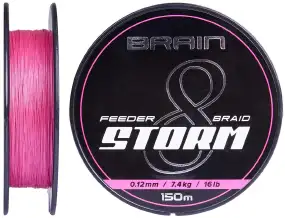 Шнур Brain Storm 8X (pink) 150m 0.20mm 32lb/14.5kg