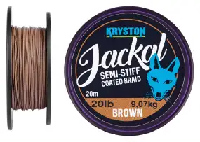 Поводковый материал Kryston Jackal Semi-Stiff Coated Braid 20m 20lb ц:brown