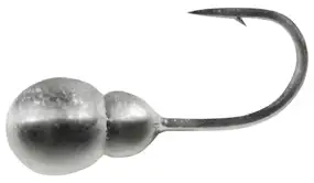 Мормишка вольфрамова Shark Подвійний кулька з отвором 0.8g 4,0mm гачок D14 к:срібло
