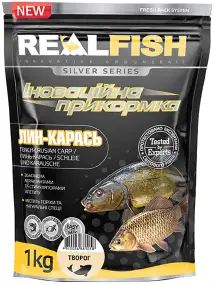 Прикормка Real Fish Silver Series Линь-Карась Творог 1kg