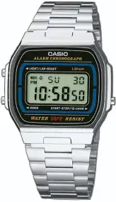 Годинник Casio A164WA-1VES. Сріблястий