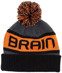 Шапка Brain Black/Grey/Orange Помаранчевий