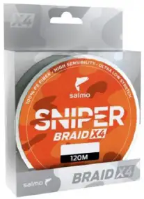 Шнур Salmo Sniper Braid X4 Army Green 120m 0.203mm