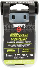 Протяжка Hoppe`s Bore Snake Viper Pistol для кал .355-.38 c бронзовыми ершами