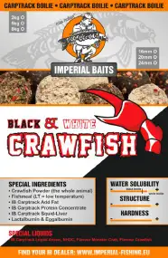 Бойли Imperial Baits Carptrack Crawfish black & white Boilie 20мм 1кг