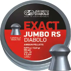 Кулі пневматичні JSB Diabolo Exact Jumbo RS. Кал. 5.52 мм. Вага - 0.87 г. 500 шт/уп