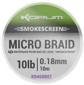 Поводковый материал Korum Smokescreen Micro Braid 15Lb