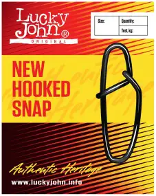 Застежка Lucky John New Hooked Snap №6 70кг (10шт/уп)